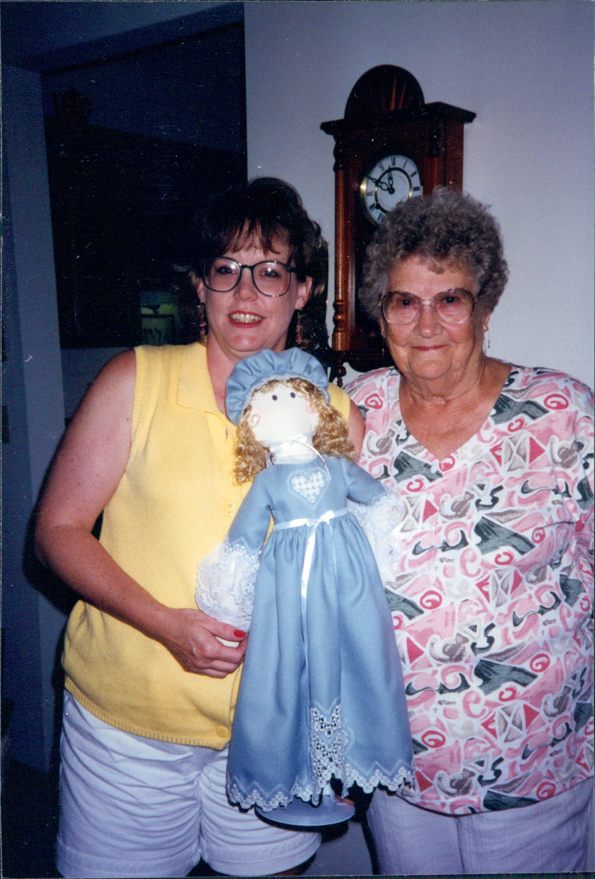 Sue and Grandma with hardanger doll copy